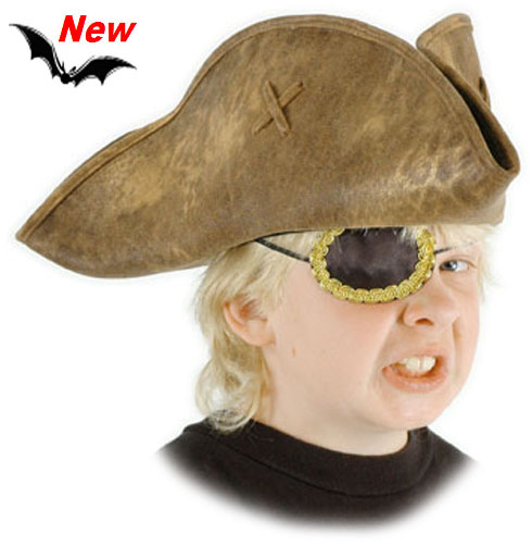 Kid's Scallywag Brown Pirate Hat